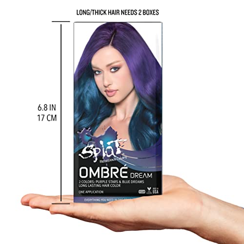 Splat Ombre Dream | Original Complete Kit | Purple & Blue Hair Color | Vegan & Cruelty Free - Image 6