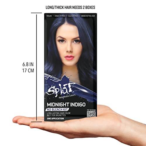 Splat Vegan and Cruelty-Free Semi-Permanent Hair Color Dye (6 Fl Oz, MIDNIGHT INDIGO) - Image 6