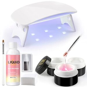 Spring Gel Nail Kit with UV Lamp, Tools, and 5ml Polish for At-Home Manicures