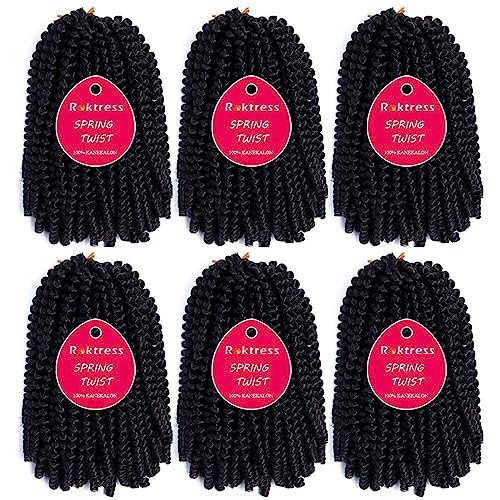 Spring Twist Crochet Hair 8 Inch 6 Packs Synthetic Braiding Extensions 90 Strands - Image 3