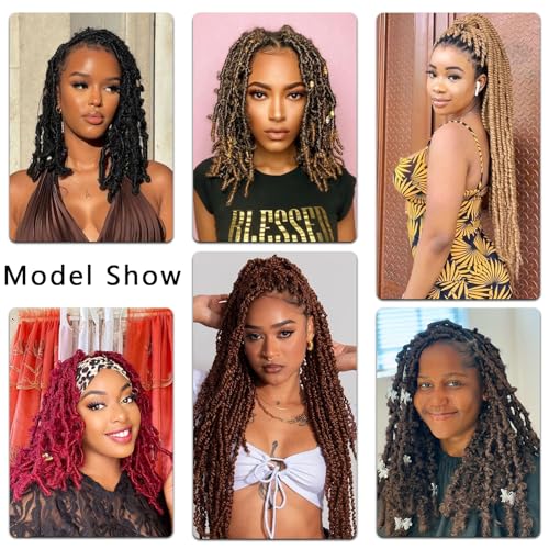Springy Afro Twist Hair 8 Packs Marley Hair 18 Inch Marley Twist Braiding Hair 3 Tones Kinky Braiding Hair for Faux Locs Synthetic Cuban Twist Hair for Black Women (18 Inch (Pack of 8), 1B/27/613) - Image 6