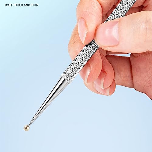 Stainless Steel Cuticle Pusher Nail Dotting Pen Nail Care Tool Double Ended Manicure Stick Cuticle Remover Cleaner Cuticle Pusher Wooden Cuticle Pusher Sticks Glass Cuticle Pusher And File Kit - Image 5