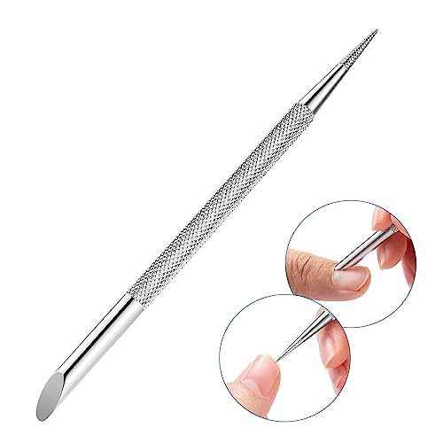 Stainless Steel Cuticle Pusher Nail Dotting Pen Nail Care Tool Double Ended Manicure Stick Cuticle Remover Cleaner Cuticle Pusher Wooden Cuticle Pusher Sticks Glass Cuticle Pusher And File Kit - Image 9