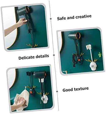 stand up hair dryer storage rack shelf abs hair dryer stand holder hands free wall bracket home blow dryer rack Hair Dryer Holder tool wall hair dryer stand Wall-mounted - Image 7