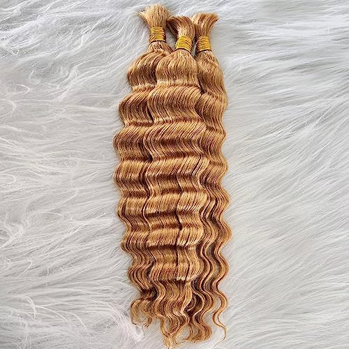 Starlet Micro Braiding Hair Human Bulk Hair Body Wave Virgin Human Braiding Hair for Micro Braids Hair No Weft Human Hair Braids Extension #27 Human hair Bulk 18 Ich 200g (Pack of 2)