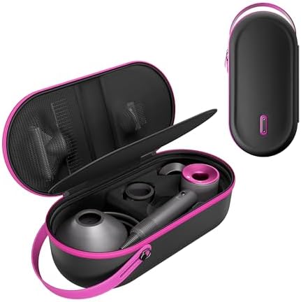 STARWARE Hard Storage Case for Dyson Supersonic Hair Dryer and Shark Flex Style, Includes Heat Resistant Mat, Black