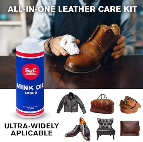 Stone and Clark Premium Leather Mink Oil and Liquid Kit for Leather Care, Protection, and Waterproofing. - Image 2
