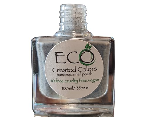 Stoned Again Gray Nail Polish Blue Glitter Polish Cruelty Free Vegan by Eco Created Colors
