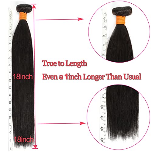 Straight Bundles Human Hair 20 22 24 Inch 3 Bundles 100% Unprocessed Brazilian Virgin Human Hair Bundles Straight Weave Bundles Natural Color - Image 7
