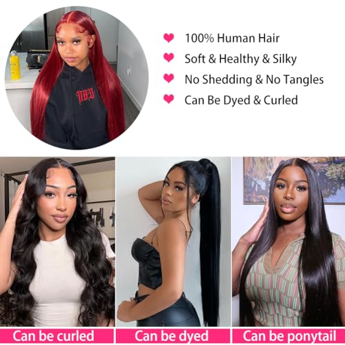 Straight Bundles Human Hair 4 Bundles 22 24 26 28 Inches Brazilian Virgin Hair 100% Unprocessed Straight Human Hair Bundles Natural Black Color Hair Extensions For Women - Image 5