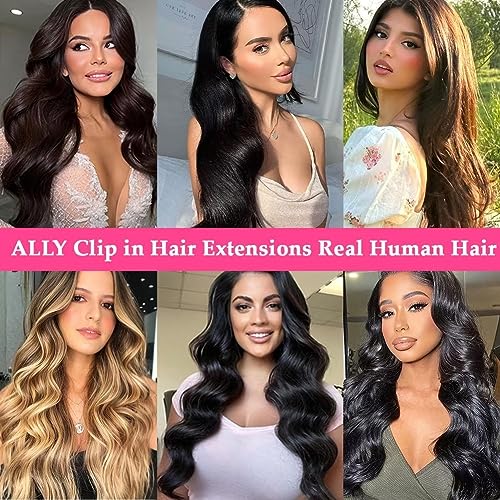 Straight Clip in Hair Extensions Real Human Hair 100% Remy Virgin Human Hair Clip ins Extensions Clip-in Hair Extensions for Women Double Weft Soft Hair No Tangles (18 Inch #1 Jet Black) - Image 6