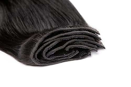 Straight Human Hair Clip in Hair Extensions 100% Unprocessed Full Head Brazilian Virgin Hair Natural Black Color,Double Wefts,8/Pcs with 18Clips,130Gram (18 Inch) - Image 7