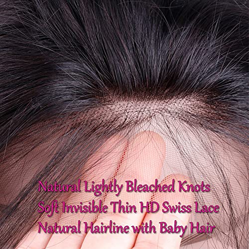 Straight Lace Front Wigs Human Hair Pre Plucked 13x4 HD Transparent Lace Frontal Wigs Human Hair Natural Hairline 200% Density Glueless Brazilian Virgin Human Hair Wigs for Women 26 Inch - Image 5