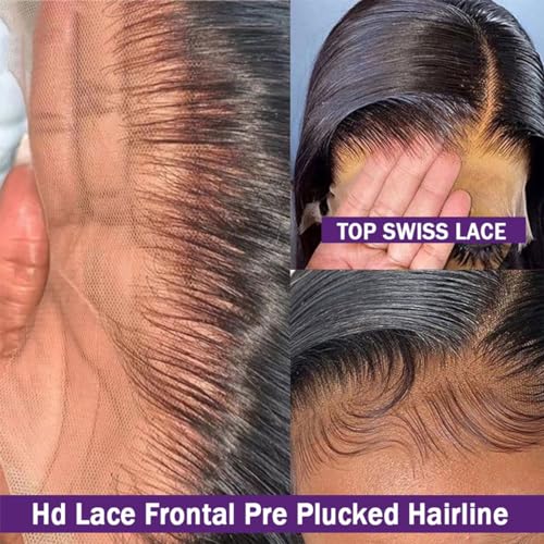Straight Lace Front Wigs Human Hair Pre Plucked With Natural Hairline 180% Density 13x4 Lace Frontal Wigs For Black Women Human Hair (20 Inch New, 13x4 Straight Lace Front Wigs Human Hair) - Image 5