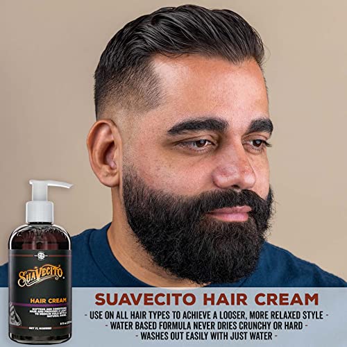Suavecito Hair Cream 8 oz Medium Shine Light Hold Pump Bottle - Image 6