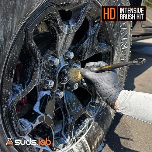 Suds Lab HD Intensive Brush Kit 3 Pack- Premium Boar’s Hair Brushes - Scratch Free Design - Fine Detailing Brushes for Personal and Professional Use - Image 4