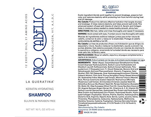 Sulfate-Free Hydrating Keratin Shampoo and Conditioner Set for Dry Hair 16 oz - Image 6