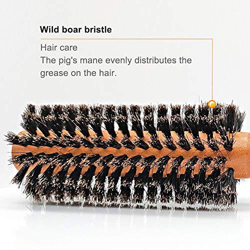 Sunbird Large Round Brush with Wild Boar Bristles for All Hair Types and Styles - Image 2