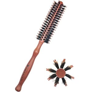 SUNBIRD & Round Brush for Blow Drying，Boar Bristle Round Hair Brush with Wooden Barrel,Volume,Styling,Curling & Curly,Wavy,Thick,or Thin Hair on Men & Women