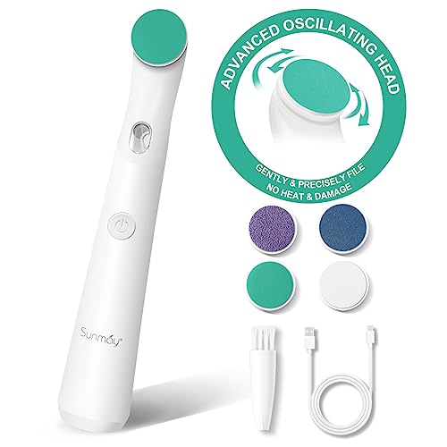 SUNMAY 4-in-1 Rechargeable Electric Nail File Set for Home Pedicure and Nail Care