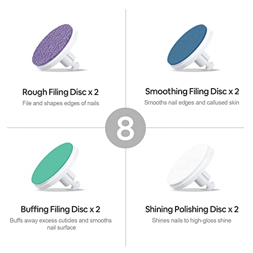 SUNMAY 4-in-1 Rechargeable Electric Nail File Set for Home Pedicure and Nail Care - Image 3