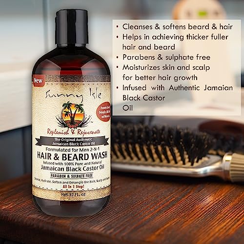 Sunny Isle Jamaican Black Castor Oil 8 oz Hair and Beard Wash for All Hair Types - Image 5
