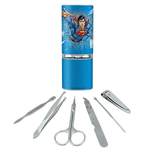Superman Breaking the Ice Stainless Steel Manicure Pedicure Grooming Beauty Care Travel Kit