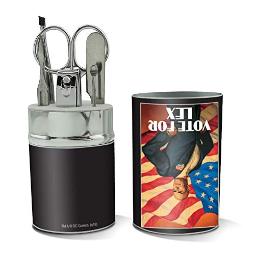 Superman Vote for Lex Stainless Steel Manicure Pedicure Grooming Beauty Care Travel Kit - Image 2