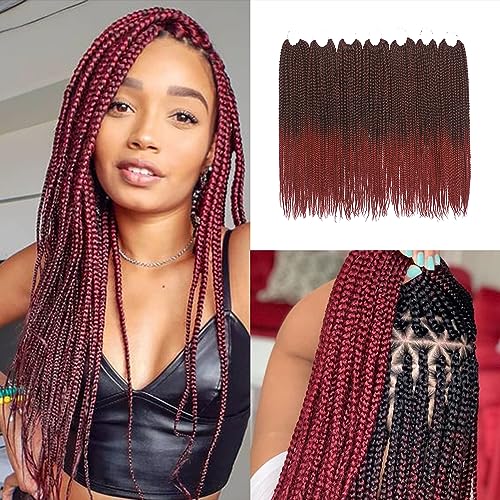 Supernova Ombre Crochet Box Braids 18 Inch, 7 Packs, Lightweight for Black Women