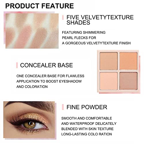 Sweet Mint 10 Colors Eyeshadow Palette, 2Pcs Smooth Matte Eyeshadow Makeup Palette, High Pigmented, Blendable Long Lasting Neutral Eye Palette with Professional Eyeshadow Brush (04and05) - Image 5