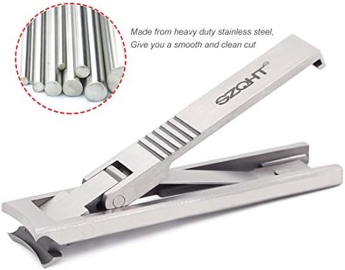 SZQHT Ultra Slim Nail Clippers with Leather Case Portable Fingernail Clippers Super Flat 4MM Thick - Image 3