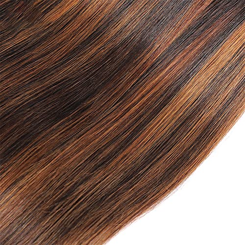 T1B/P430 Human Hair Bundles Honey Blonde Bundles 8A Brazilian Virgin Brown Human Hair 3 Bundles 14 16 18 Inch T1B/P430 Highlight Bundles Black to Brown and Blonde Straight Bundles - Image 4