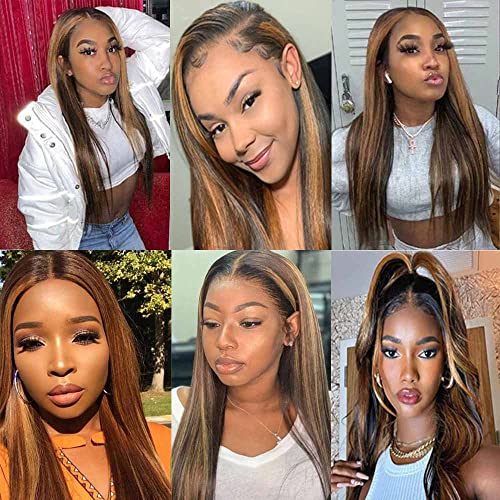 T1B/P430 Human Hair Bundles Honey Blonde Bundles 8A Brazilian Virgin Brown Human Hair 3 Bundles 14 16 18 Inch T1B/P430 Highlight Bundles Black to Brown and Blonde Straight Bundles - Image 2