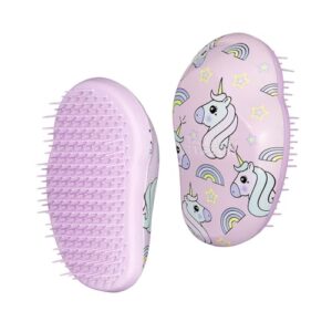 Tangle Teezer The Original Mini Detangling Brush, Dry and Wet Hair Brush Detangler for Traveling and Small Hands, Unicorn Magic