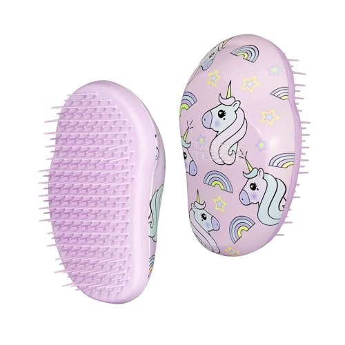 Tangle Teezer The Original Mini Detangling Brush, Dry and Wet Hair Brush Detangler for Traveling and Small Hands, Unicorn Magic