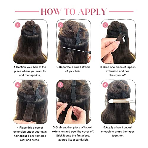 20 Inch Ash Brown to Dirty Blonde Balayage Tape In Human Hair Extensions 20 Piece Set - Image 8