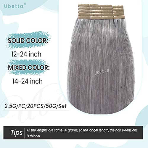 Platinum Silver Remy Human Hair Tape In Extensions 20 Pieces 22 Inch - Image 6