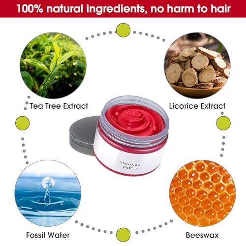 Temporary Washable Hair Color Wax Set 4 Colors for Adults & Kids Cosplay Parties - Image 5