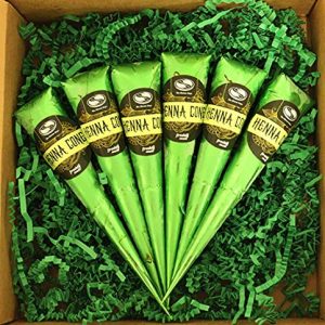 The Henna Guys 100% Natural Ready to Use Henna Cones For Redish Brown Hair Dye - Perfect for Spot hair coloring 6 Pack.