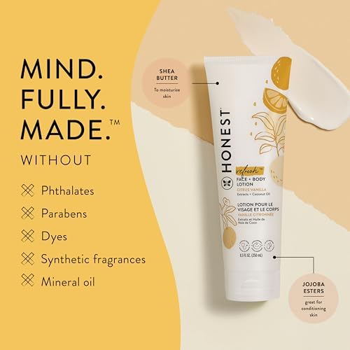 The Honest Company 2-in-1 Cleansing Shampoo + Body Wash and Face + Body Lotion Bundle | Gentle for Baby | Naturally Derived | Citrus Vanilla Refresh, 18.5 fl oz - Image 5
