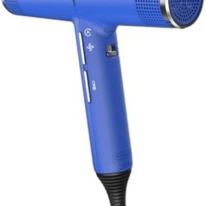 The IQ Perfetto easiQ | Lightweight and Quiet | Professional Hair Dryer with Ionic Generator and Oxy Active Technology | 1300W | Blue