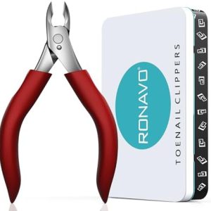 Toenail Clippers for Thick Nails for Seniors - Professional Nail Clippers for Men & Seniors Thick, Heavy Duty Toe Nail Clippers with Long Handle, Super Sharp Curved Blade for Trim Thick Toenails