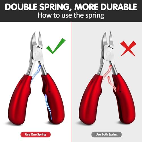 Toenail Clippers for Thick Toenails - Ingrown Sharp 25°Curved Blade Heavy Duty Nail Clippers for Seniors, Large Wide Jaw Opening Ingrown Toenail Clippers, Toe Nail Cutter with Easy-to-Grip Soft Handle - Image 5