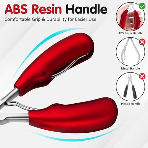 Toenail Clippers for Thick Toenails - Ingrown Sharp 25°Curved Blade Heavy Duty Nail Clippers for Seniors, Large Wide Jaw Opening Ingrown Toenail Clippers, Toe Nail Cutter with Easy-to-Grip Soft Handle - Image 4