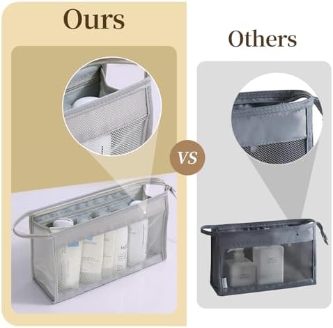 Toiletry Bag for Women, Cosmetic Makeup Bag Portable Travel Pouch Make Up Organizer Bag for Toiletries, Brushes, Travel Essentials (Blue) - Image 5