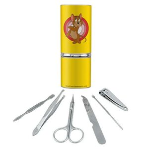 Tom and Jerry Jerry Stainless Steel 8-Piece Adult Grooming Travel Kit
