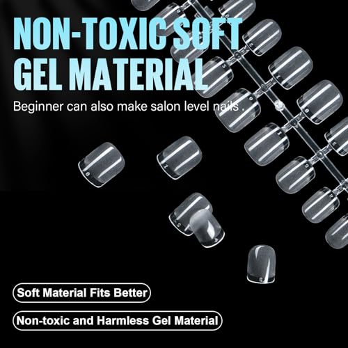 TOMICCA Extra Short Square Fake Nail Tips, Half Matte Acrylic Pre Filed Soft Gel Nail Tips, 360Pcs Full Cover Pre Shaped 12 Sizes Fake Nails for Beginner and Professional DIY Nail Salon… - Image 7