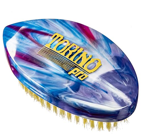 Torino Pro Curve Wave Brush #232- Curved Palm Medium Hard Shower brush - Reinforced bristles - Great for wolfing to manage your 360 Waves