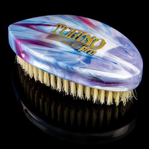 Torino Pro Curve Wave Brush #232- Curved Palm Medium Hard Shower brush - Reinforced bristles - Great for wolfing to manage your 360 Waves - Image 5