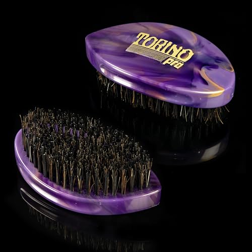 Torino Pro Curve Wave brush #234 - Curved Shower brush Hard bristles - Hard wave brush for dry brushing and wash and styles- Reinforced 360 wave brush great for wolfing - Image 6